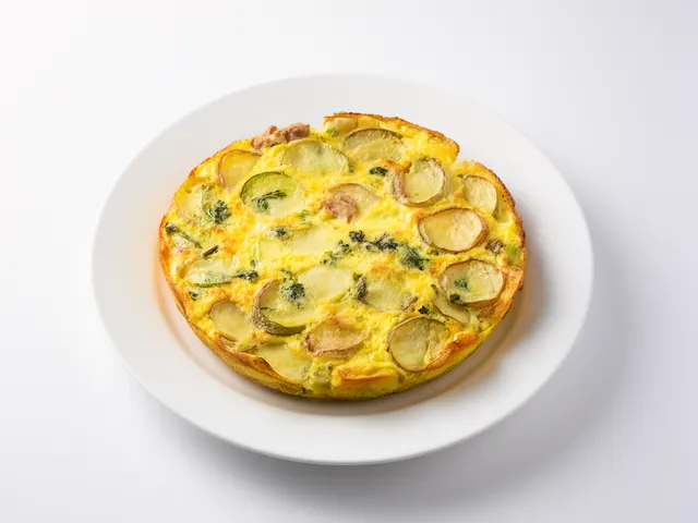 Low FODMAP Goat Cheese and Sweet Potato Frittata