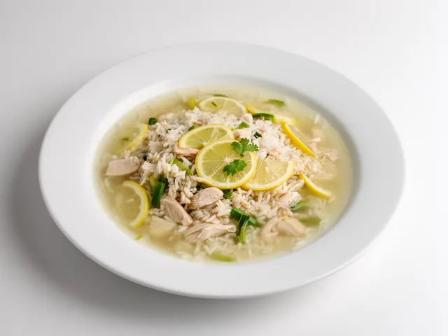 Low FODMAP Lemon Chicken and Rice Soup