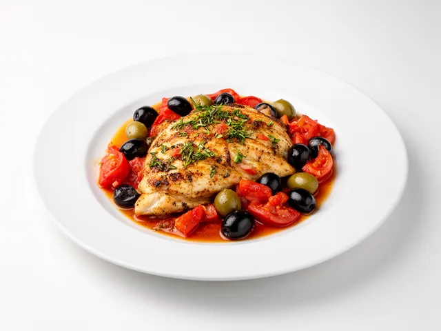 Low FODMAP Mediterranean Chicken with Olives and Tomatoes