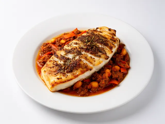 Low FODMAP Baked Moroccan-Style Halibut