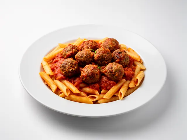 Low FODMAP Penne with Meatballs