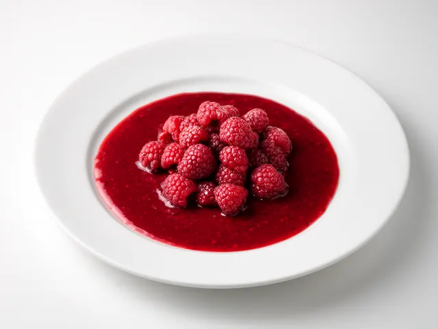 Low FODMAP Chili-Rubbed Pork Chops with Raspberry Sauce