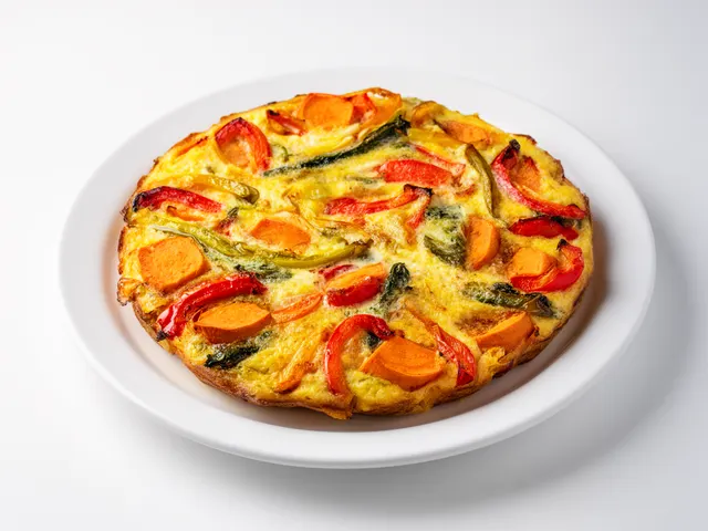 Low FODMAP Roasted Sweet Potato and Bell Pepper Frittata