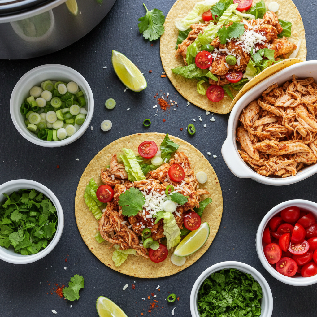 Low FODMAP Slow Cooker Chicken Tacos